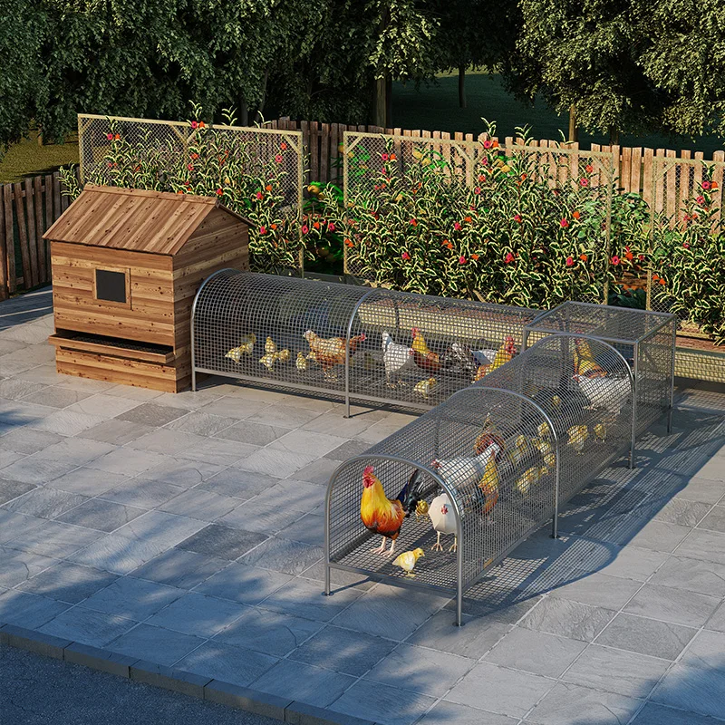 

Outdoor Chicken Tunnel Cage Runway Chicken Cage Kindergarten Farm Ornamental Chicken Duck Pet Rabbit Runway Cage Customization