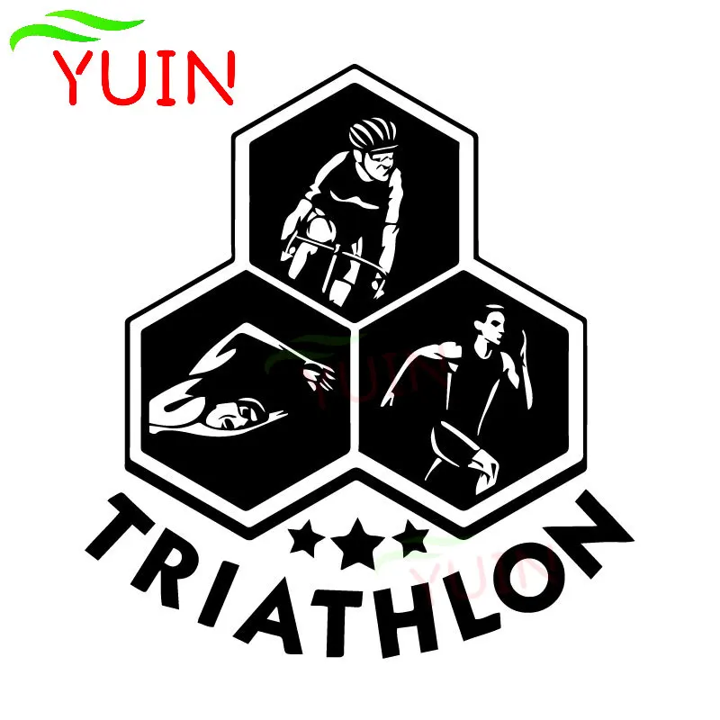 Triathlon Swimming, Cycling, Running, Sports Stickers, Body Decoration, PVC Waterproof and Sunscreen Decals, Customizable Colors