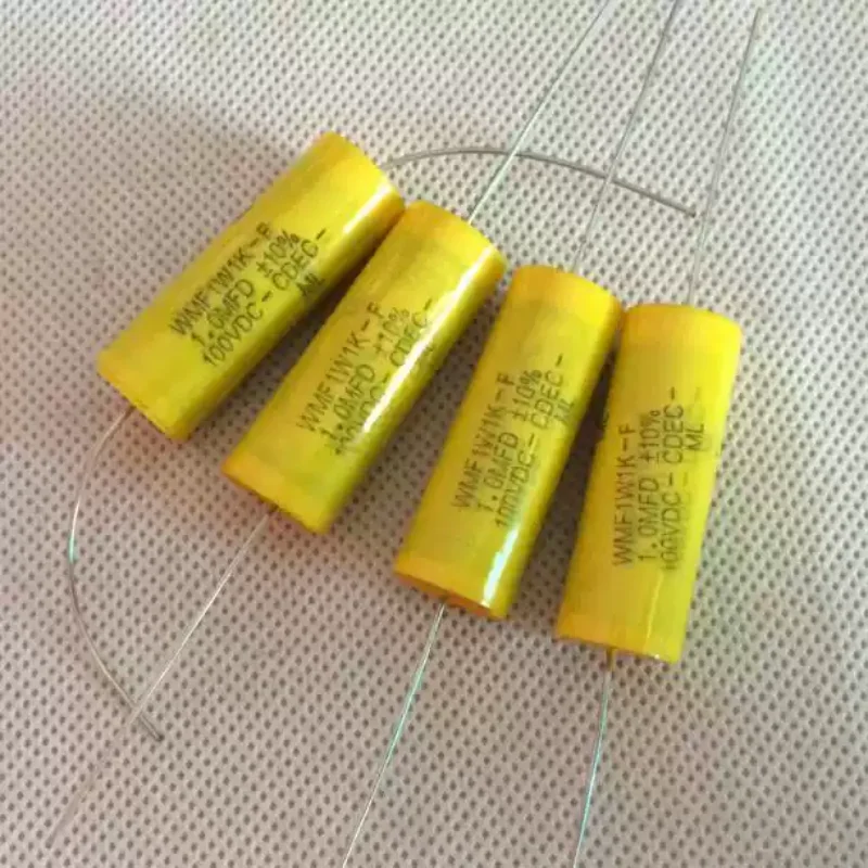10PCS Brand new original American CDE 1UF 100V DC 105 axial thermal coupling audio capacitor