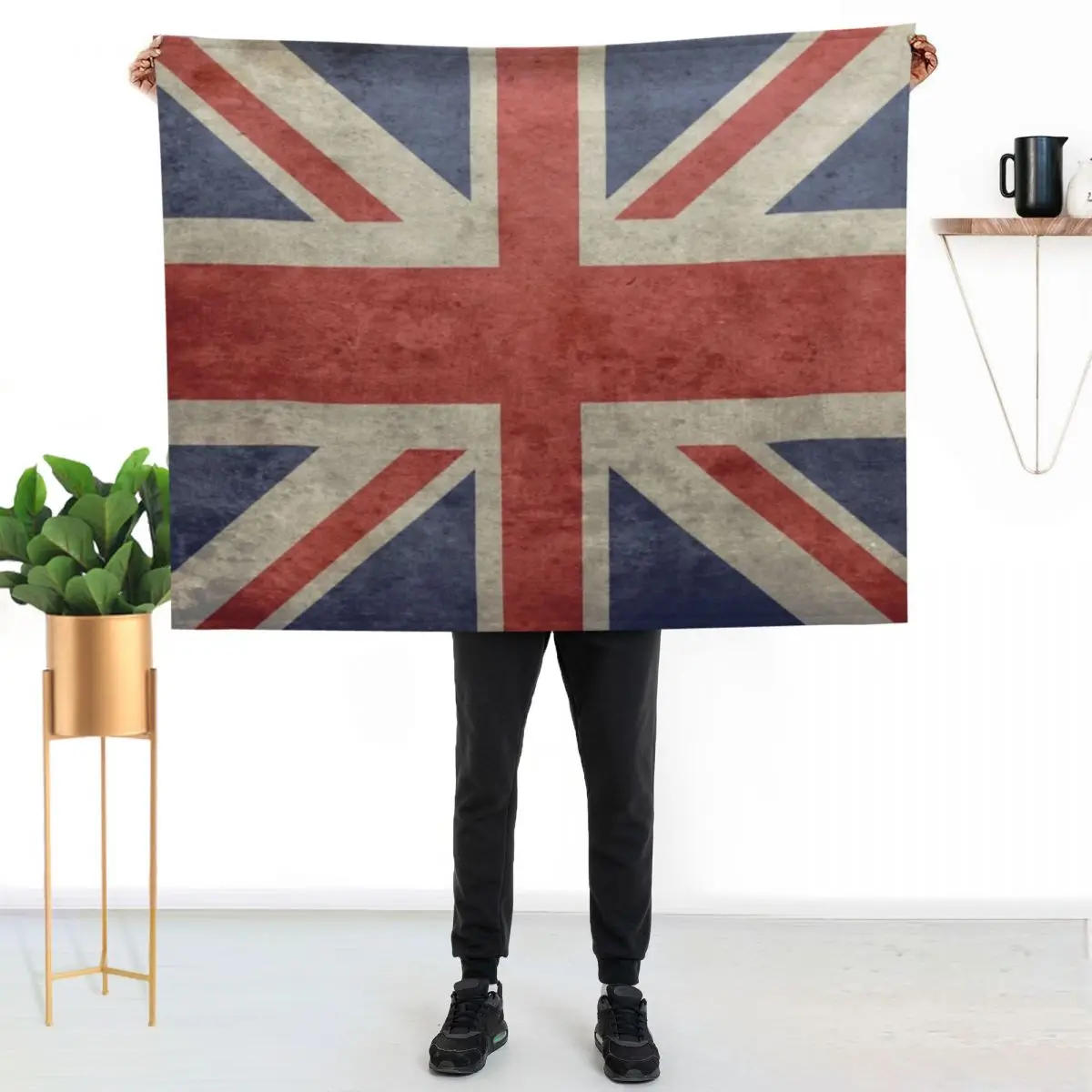 Union Jack Throw Blanket Blankets For Bed For Decorative Sofa Luxury Designer Hairy Thermal Plush Blankets