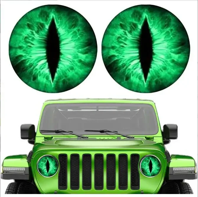 Eye of The Beast Headlight Decal 3D Stereo Car Decorative Accessories Eye Car Sticker for Off-road Vehicle Headlight Film