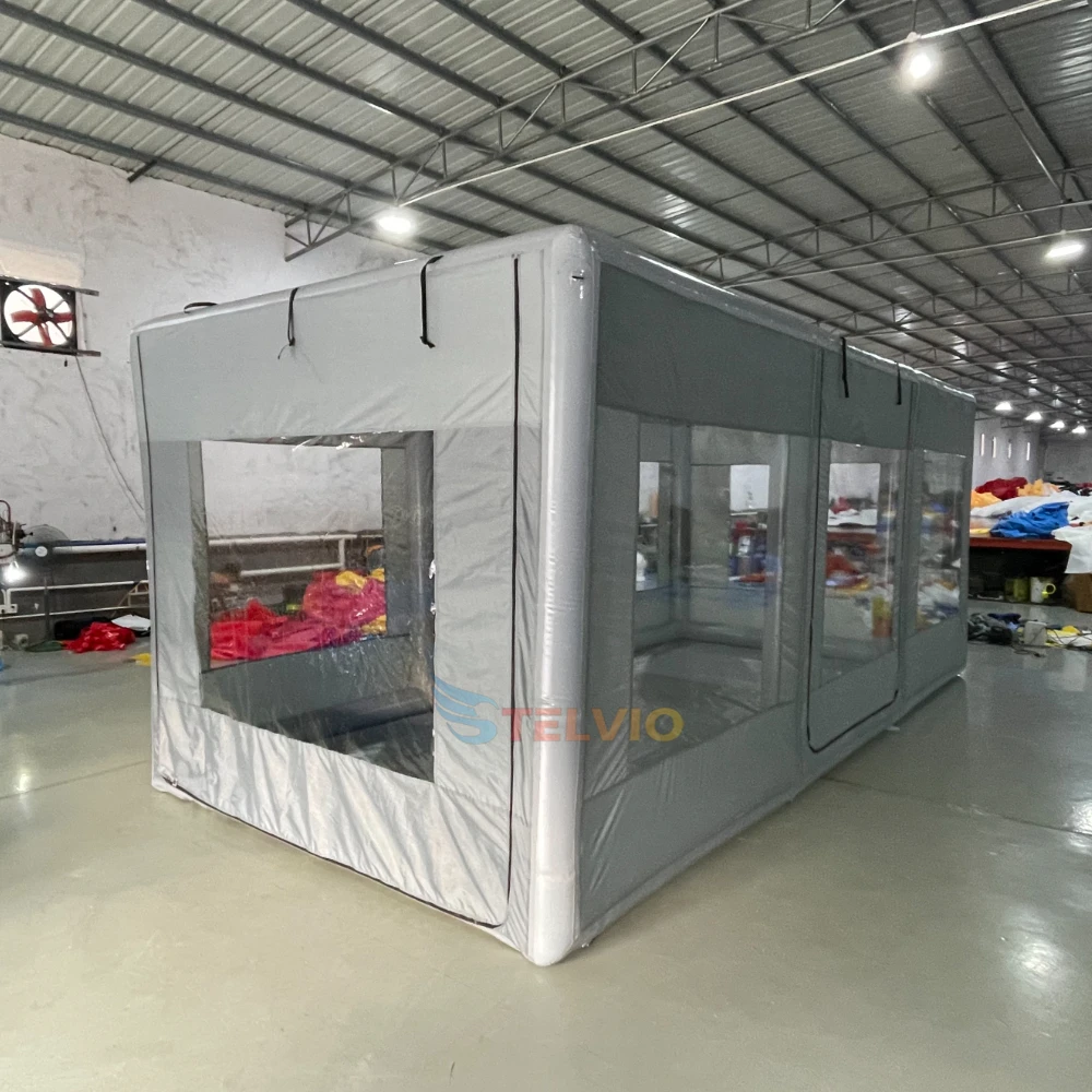 PVC Inflatable Garage Tent Outdoor Portable Large Bubble Tent Inflatable Car Garage Cover Storage Tent Capsule