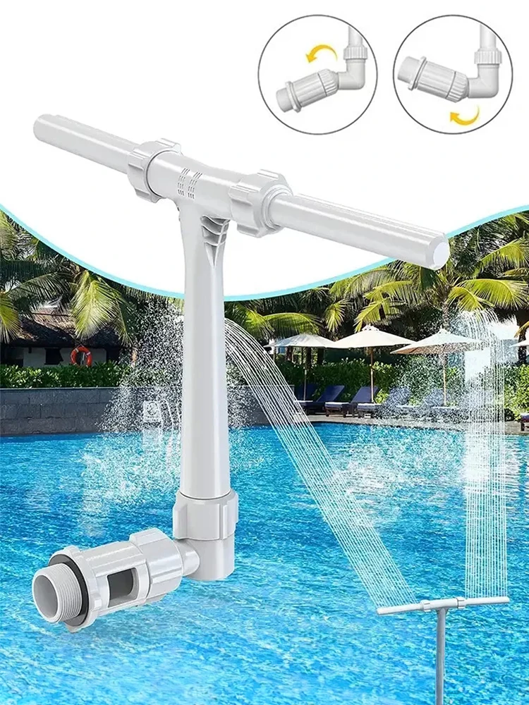 Pool Spray Water Fountain Adjustable Waterfall Single/Dual Spray Sprinkler Pool Fountain for Inground Pools Fun Pool Sprayer