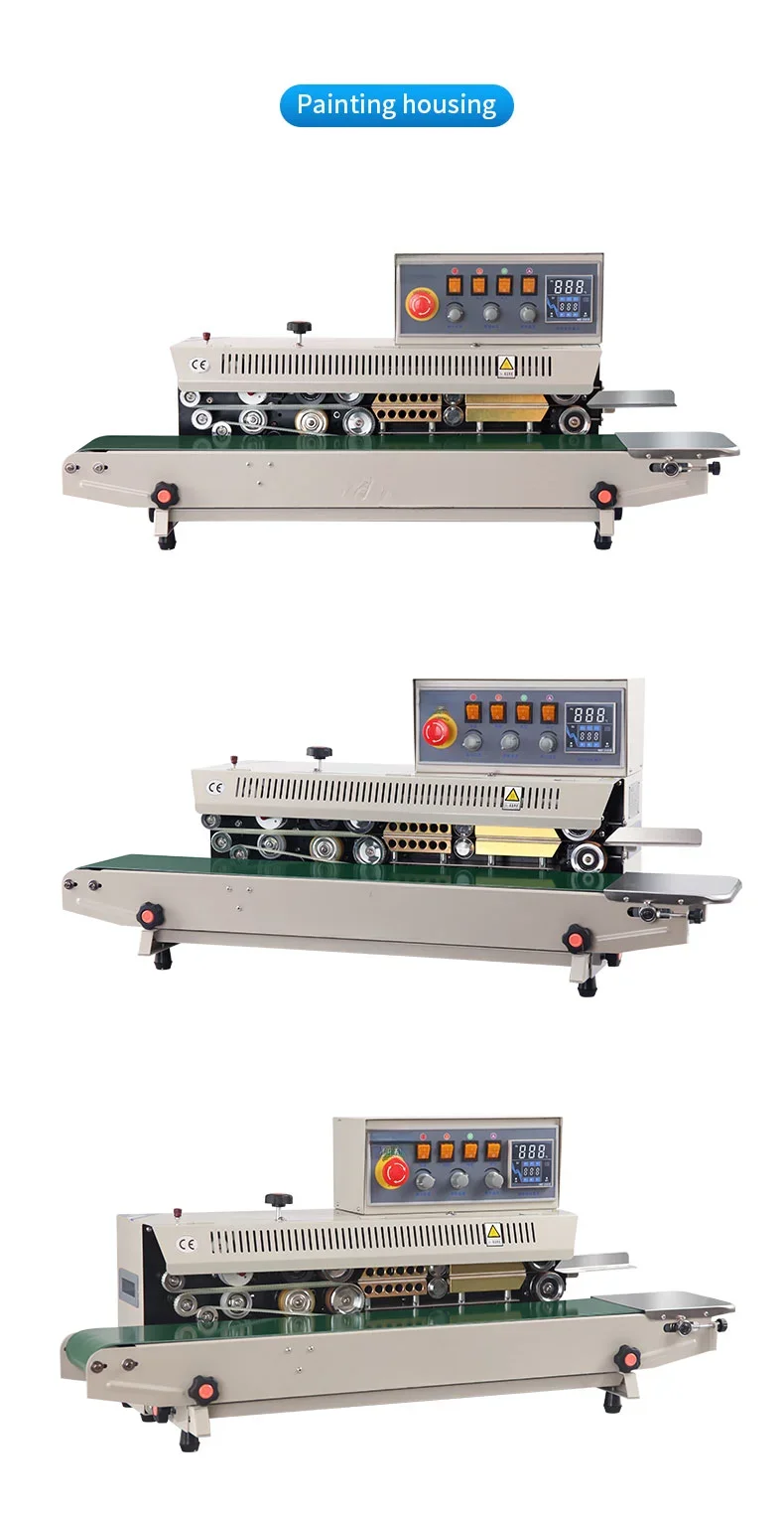Frm-980I Electric Paper Band Sealer Machine Continuous Film Pouch Nitrogen Gas Flushing Filling For Potato Chips Aluminum