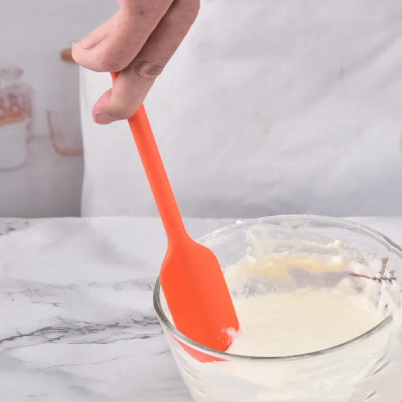 Long Handle Cream Cake Pastry Silicone Spatula Kitchen Non-stick Jam Butter Chocolate Flour Scraper Blender Baking Accessories