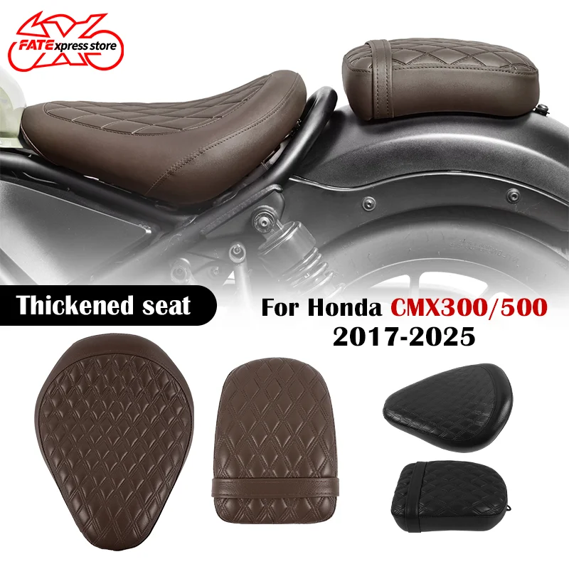Front Rider Driver Seat Cushion Rear Passenger Pillion For Honda Rebel CMX500 CMX300 CM 500 300 2017-2025 Motorcycle Accessories