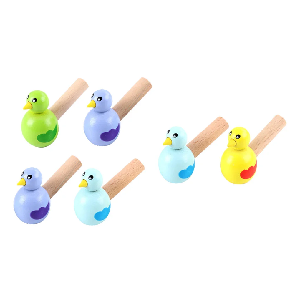 

6 PCS Wooden Bird Whistle Kids Baby Toy Educational Toys Party Bag Filler Animal Gift Small Plaything