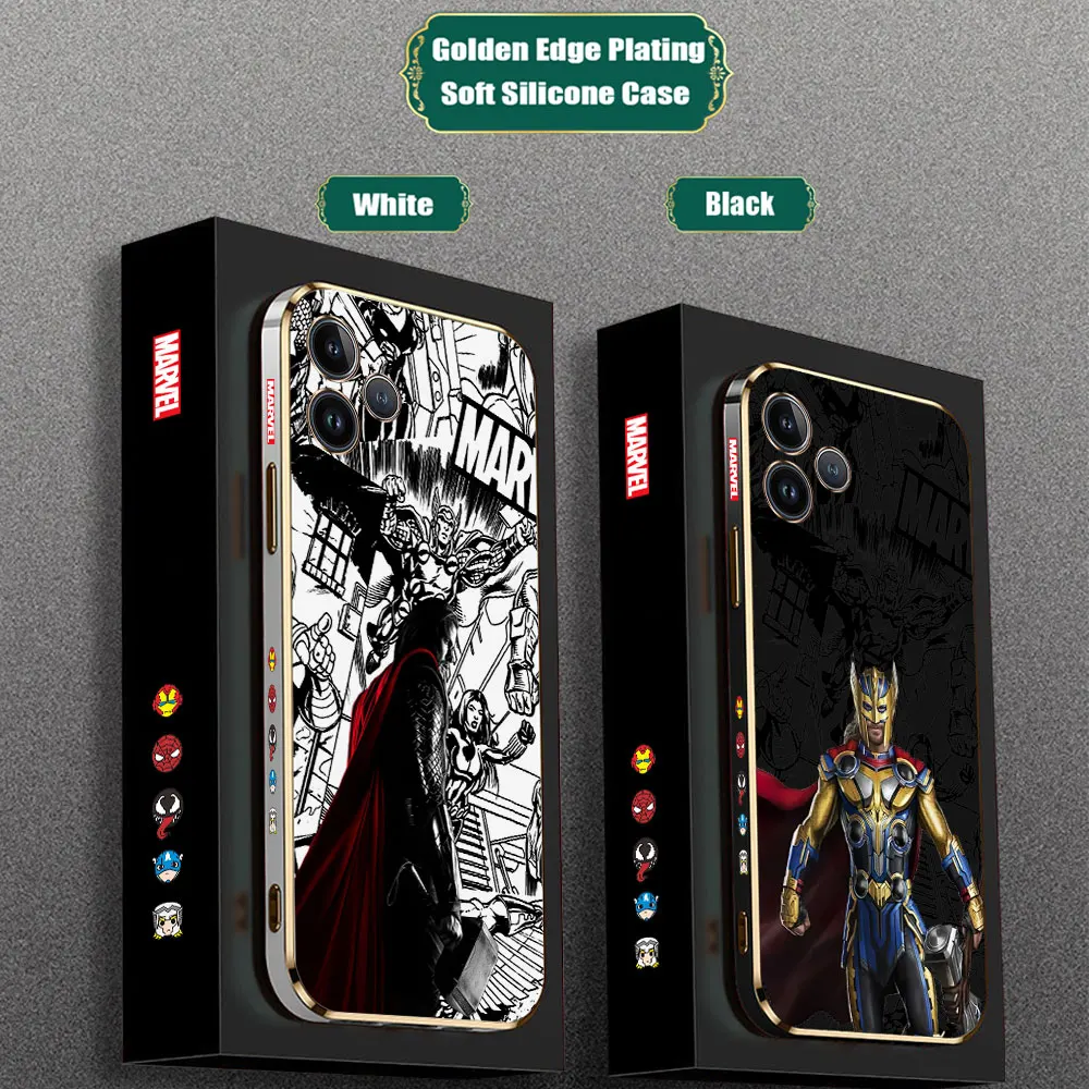 

Art Comic Marvel Thor Phone Case For infinix Tecno Camon 30 20 19 18 Spark 10 8 7 6 Poca 6 5 4 Zero 30 20 Pro Plating Cover Case