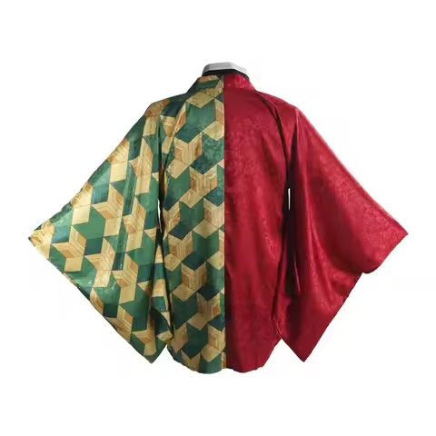 qq98Kamado Tanjirou Brocade Cosplay Cape Kochou Shinobu Rengoku Kyoujou Tomioka Giyuu Haori Yukata Casual Kimono Cloak