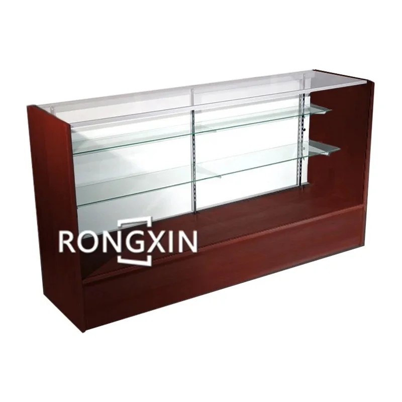 custom.Retail Tempered Glass Jewelry Display Counter Aluminum Frame Cabinet Lockable Display Rack Jewelry Display Wall