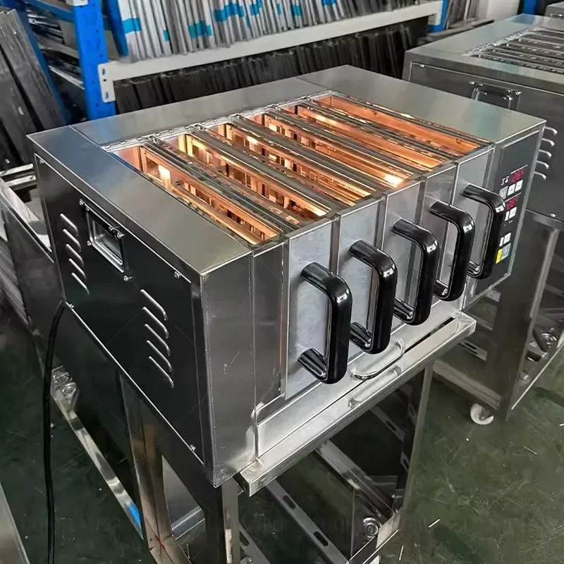Automatic Electric BBQ Rotating Grill Machine for Home Outdoor Cooking Stainless Steel Kebab Skewer Roaster Kitchen Appliance