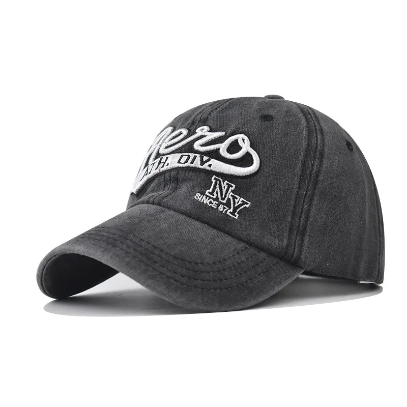 

Cotton Washed Vintage AEZQ Large Embroidery Baseball Cap Snapback Hat For Men And Women Outdoor Four Seasons Style Dad Hat