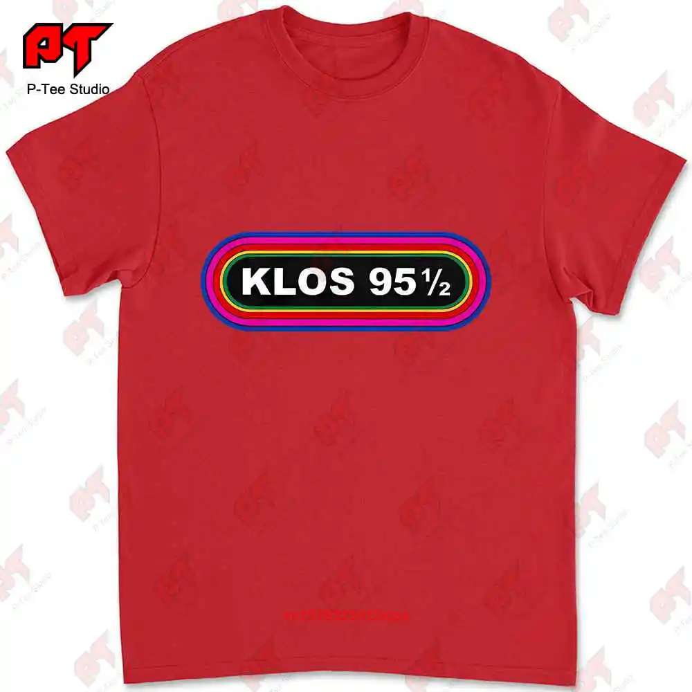 Camiseta AVUS con logotipo de la famosa Estación de Radio de Rock clásico, Klos 955, 9512