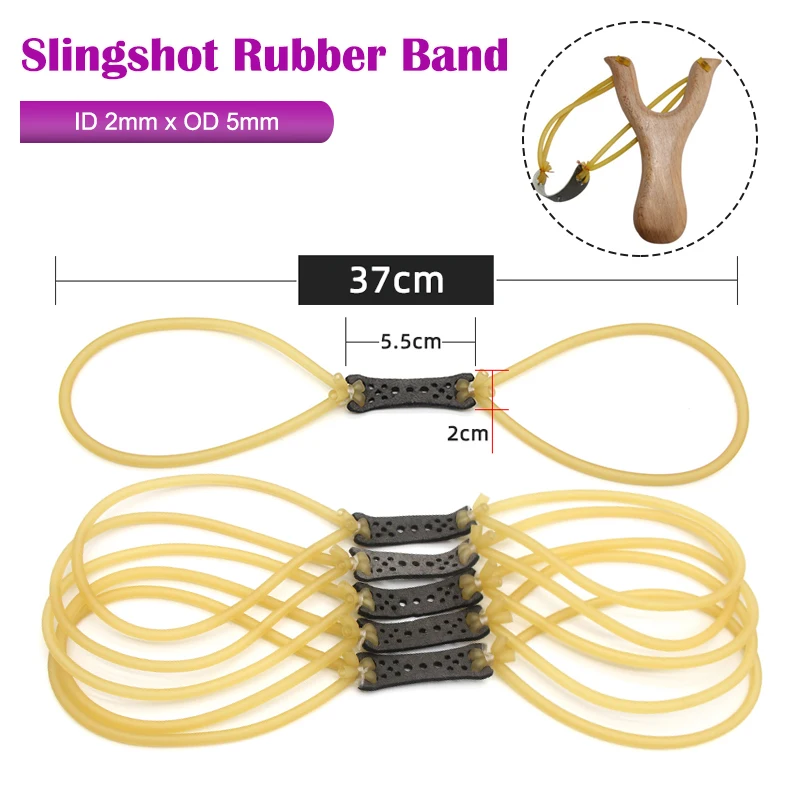 

1-20pcs Hunting Tool Accessories Slingshot Catapult Crossbow Rubber Band 2x5mm ID 2mm x 5mm OD Natural Latex Rubber Hose