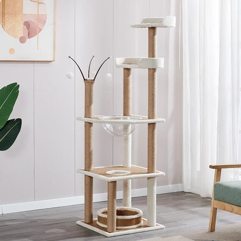 One piece of wholesale spot mat climbing frame, universal rattan mat suede dual-purpose climbing frame, scratching column