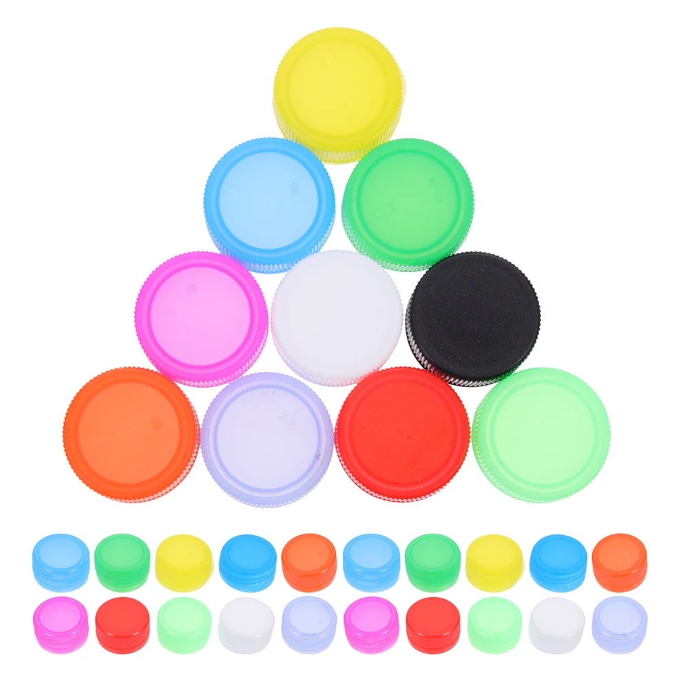 

150Pcs Plastic Bottle Caps Assorted DIY Bottle Lids for Craft Making Educational Activities Kids Imagination Growth Reusable