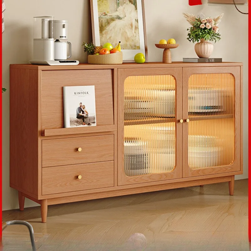 

integrated side cabinet tea cabinet living room home kitchen cabinet storage cabinet all solid wood storage wine cabinet