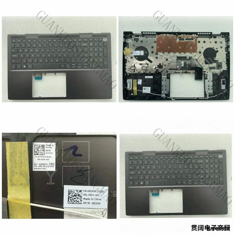 HTS...Hand rest with keyboard For Dell Vostro 7500 V7500 08DX59 8DX59