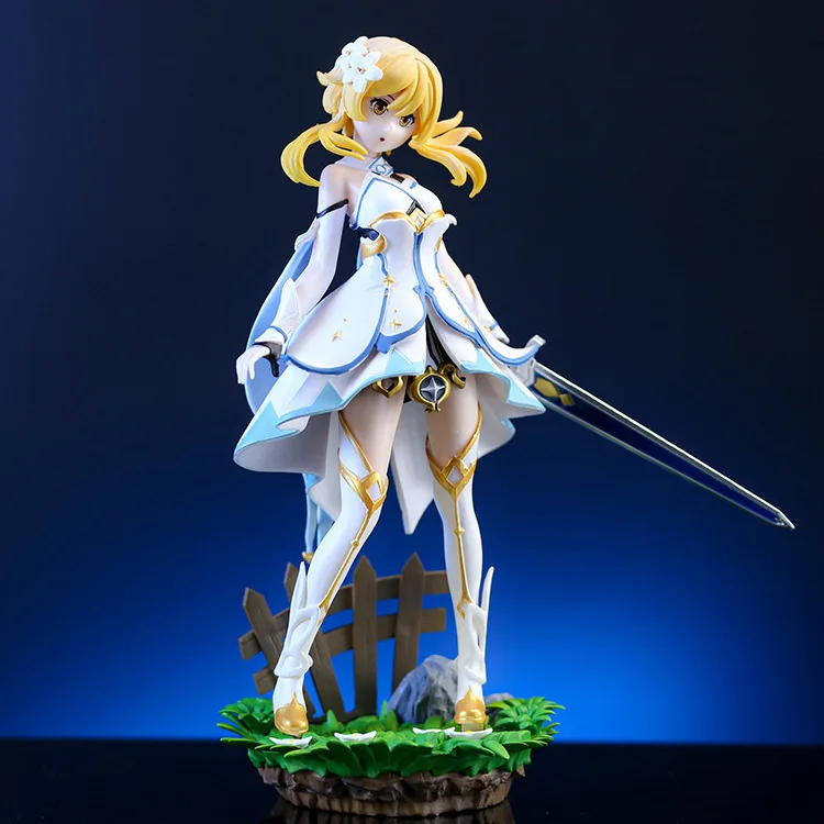 Figurine d'Action de Dessin Animé Genshin Impact Barbara, Jouet de Collection, Lumine, Voyageur AWindsor, Modèle de Beurre, 24cm