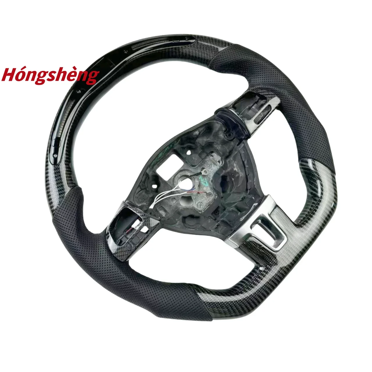 Suitable for VW CC Golf R Custom Carbon Fiber Steering Wheel Hand Stitched Leather Custom LED Steering Wheel