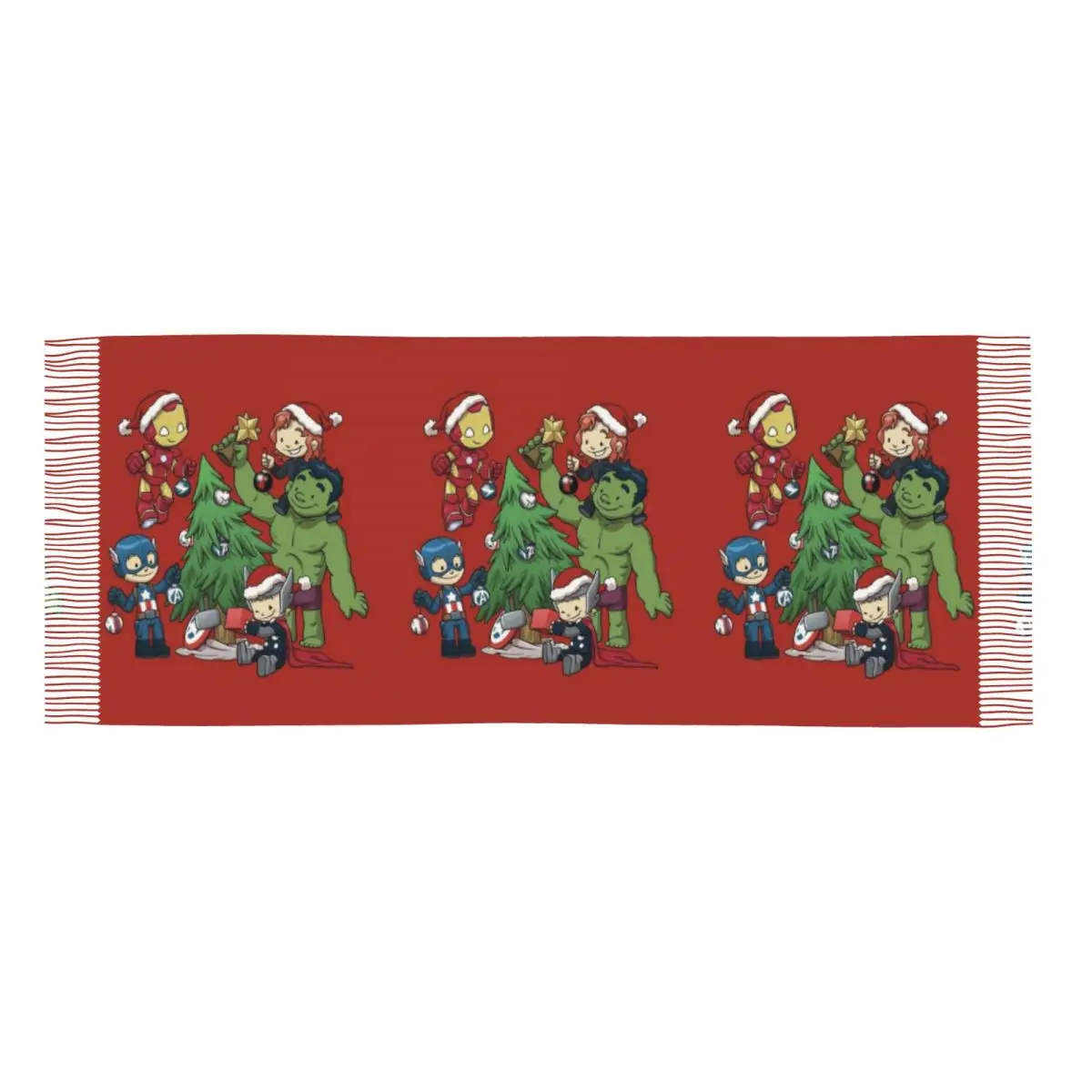 Custom Ladies Large Christmas Hulk Scarves Women Winter Fall Thick Warm Tassel Shawl Wrap Scarf image 5
