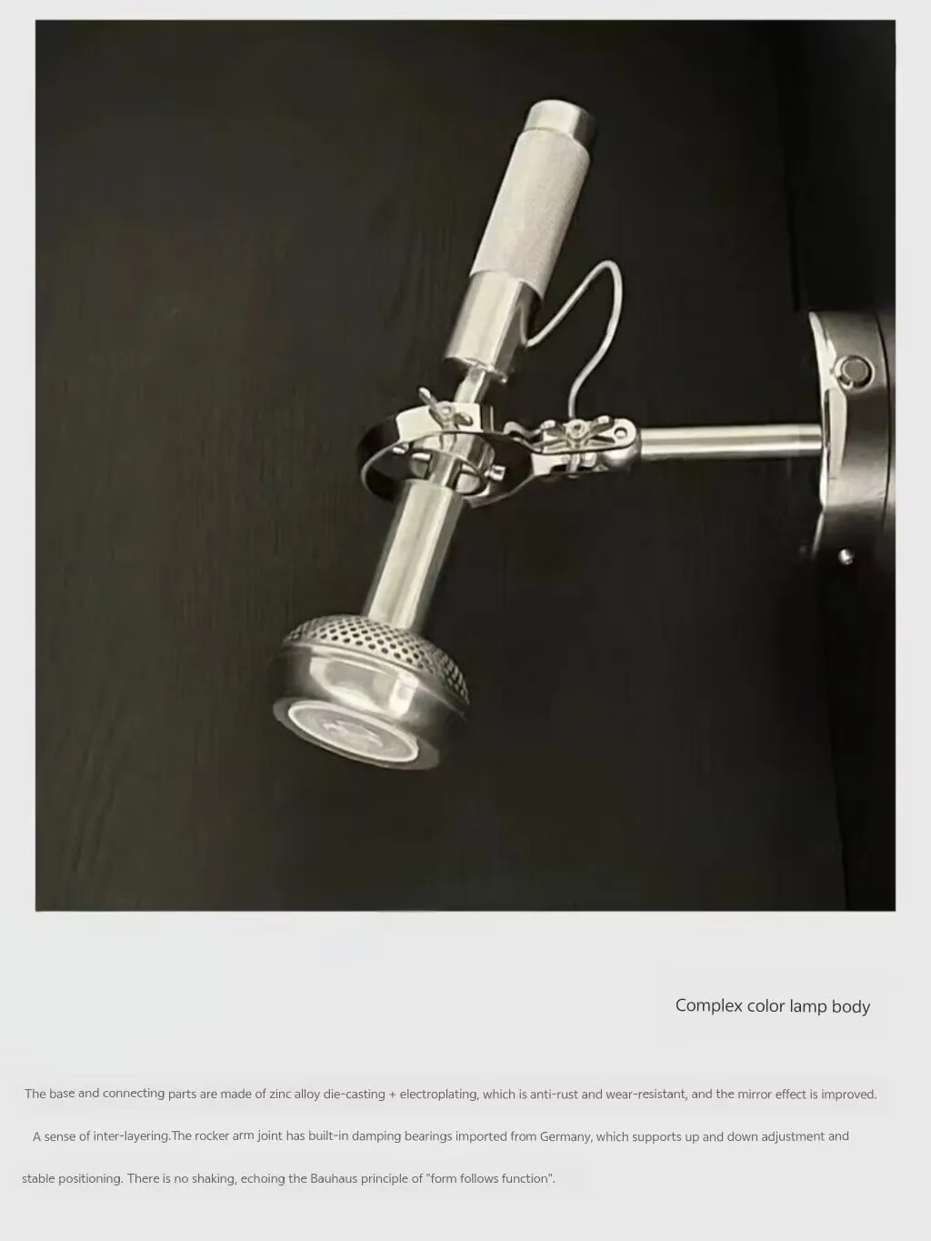Retro multi angle adjustable wall lamp, industrial style American wall lamp, Bauhaus modern bedroom bedside lamp