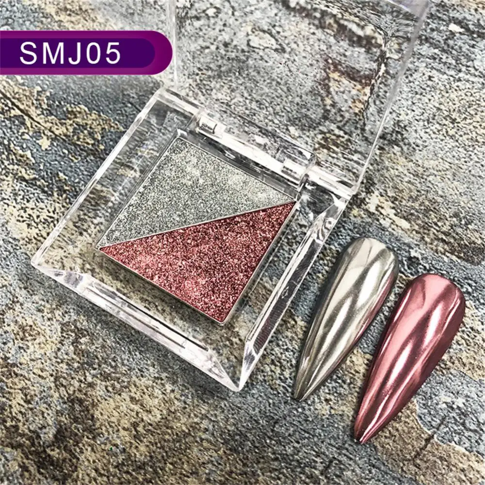 Metaliczny efekt błyszczący paznokcie do paznokci żel z brokatem lakier do paznokci dekoracja chromowany pył Pigment paznokcie puder lustrzany