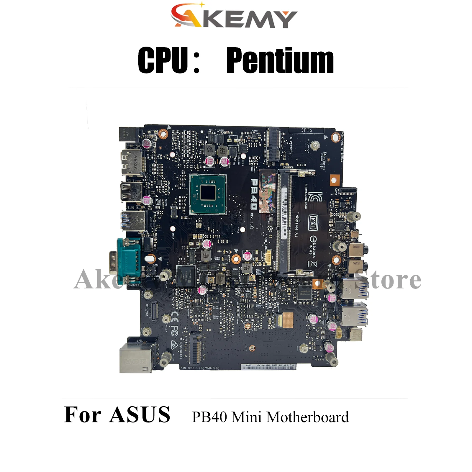 

Материнская плата для ноутбука PB40 для ASUS Mini PC PB40 PB40, материнская плата для ноутбука с процессором Pentium, 100% тестирование, ОК, быстрая доставка, высокое качество