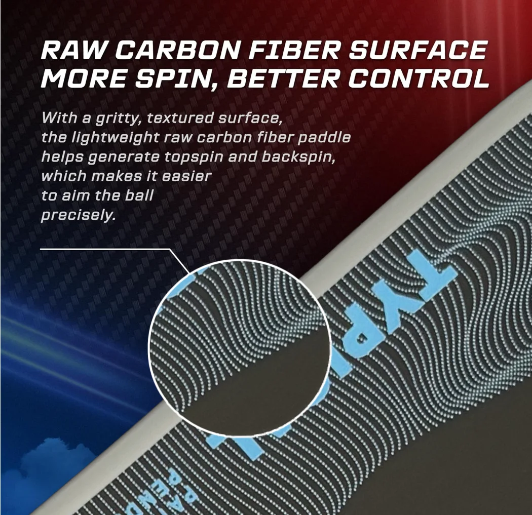 

2025 Trufoam Waves TFW3 16mm High Density 100% Foam Core Toray T700 Carbon Fiber Portable High Quality Pickleball Paddle