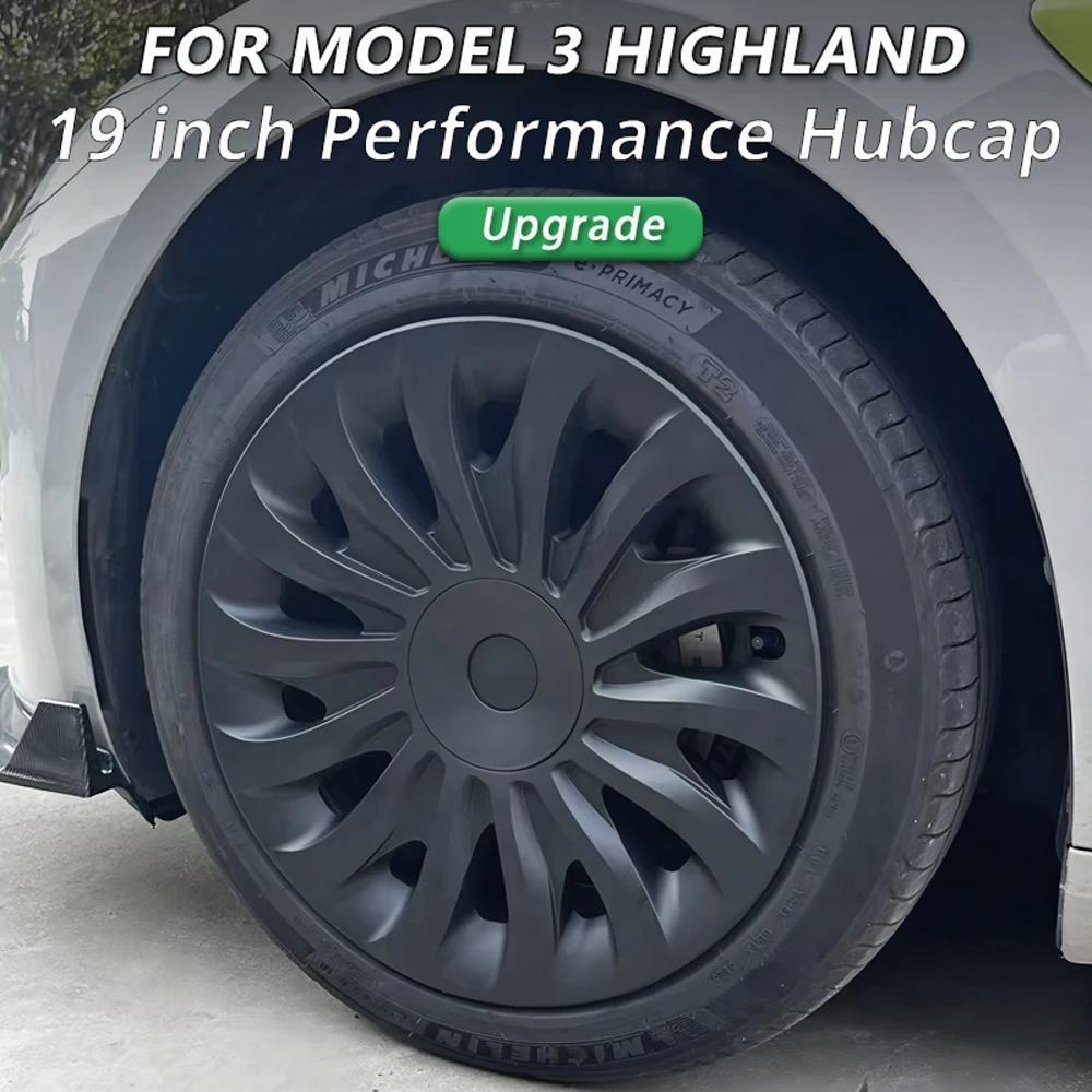 2025 ل تسلا نموذج 3 هايلاند 18 بوصة جديد HubCap الأداء أغطية الاطارات جزء العجلة كامل حافة 2024 اكسسوارات غطاء عجلة 4 قطعة #1
