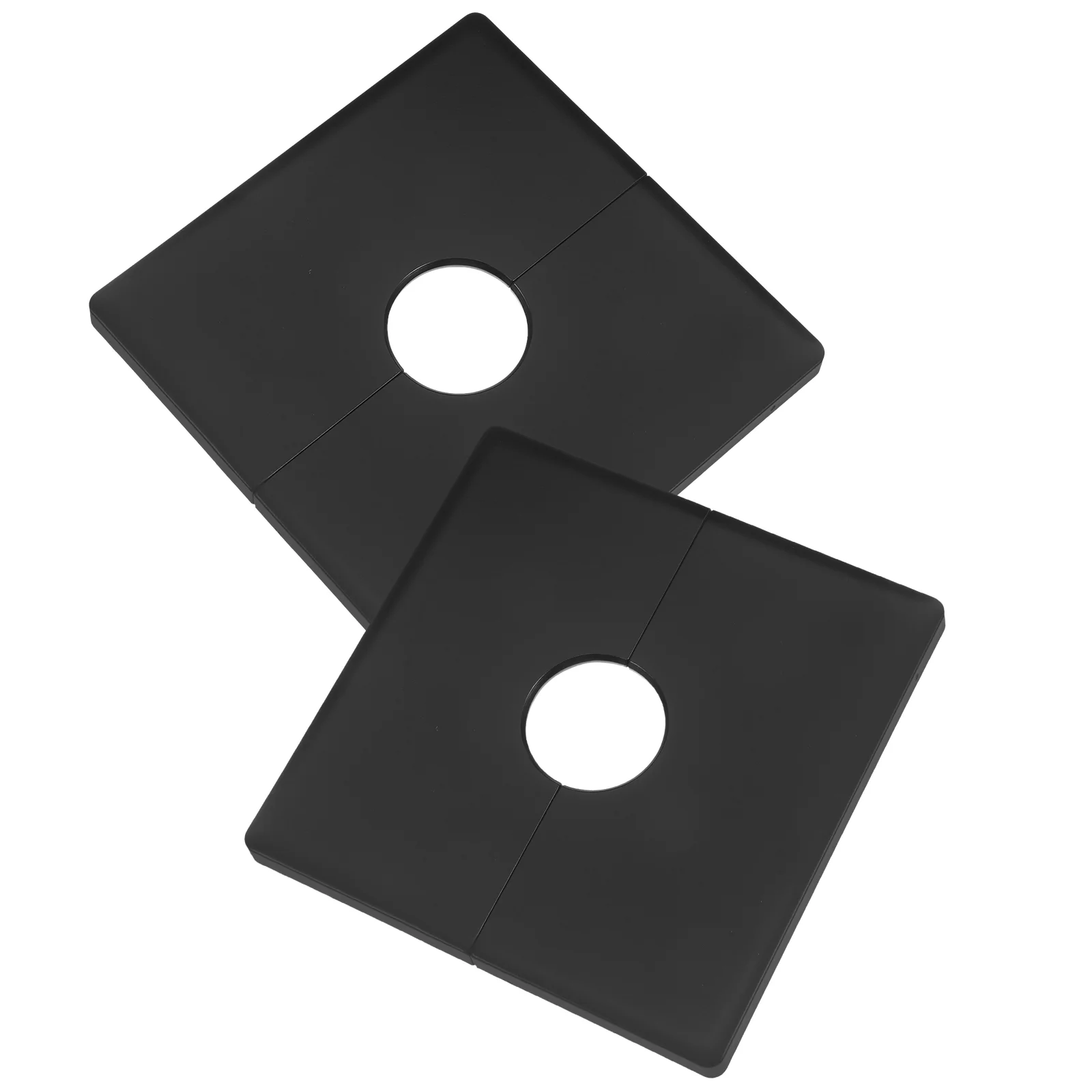 

2 Pcs Outlet Hole Panel Exposed Plumbing Cover Decorative for Wall Pipe Covers Abs