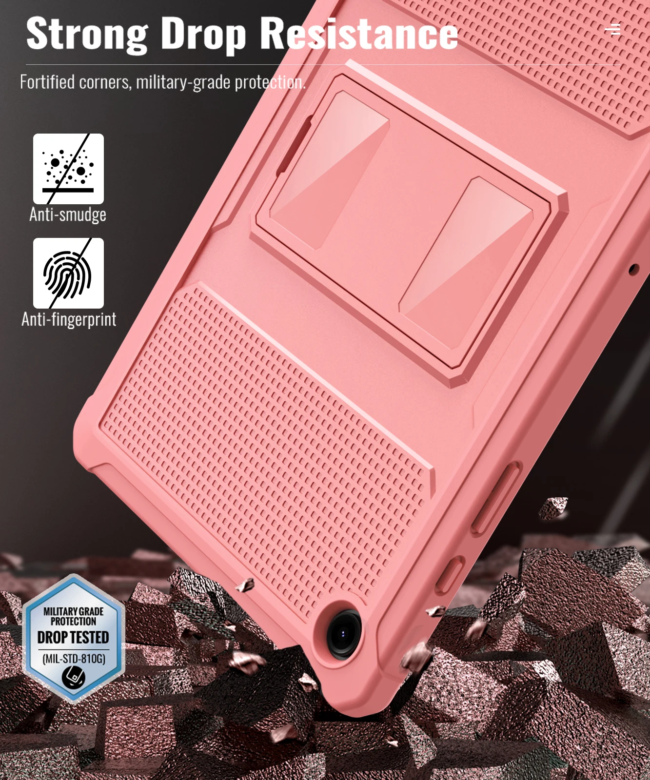 MoKo Case Fit Galaxy Tab A9 Plus 11-Inch 2023 (SM-X210/X216/X218),Shockproof Full Body Rugged Stand Back Cover Built-in Screen