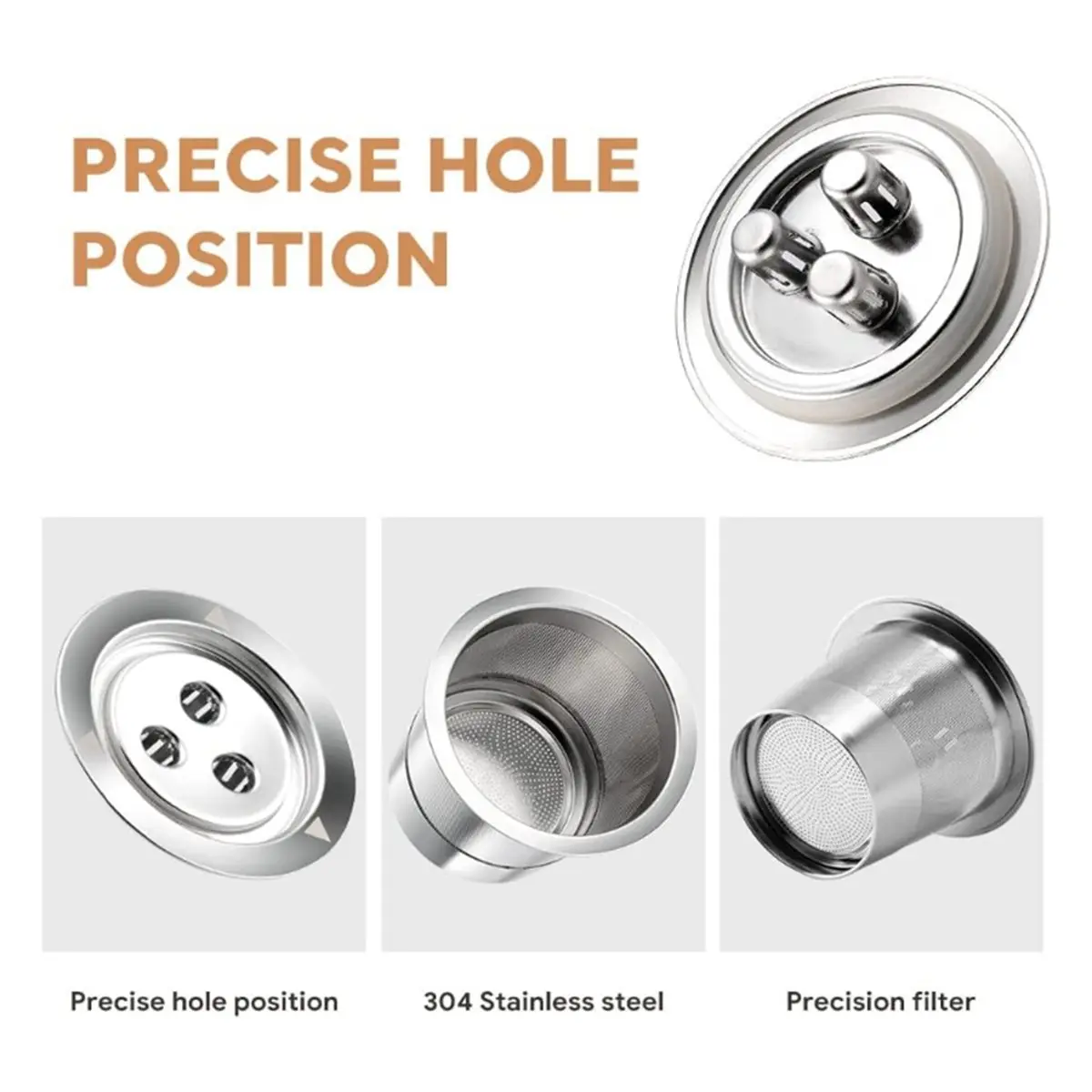 Reusable for K Cups Pods for CFP201 CFP301 Dual Brew Pro Machine 3 Hole K Cups Filters Coffee Accessories