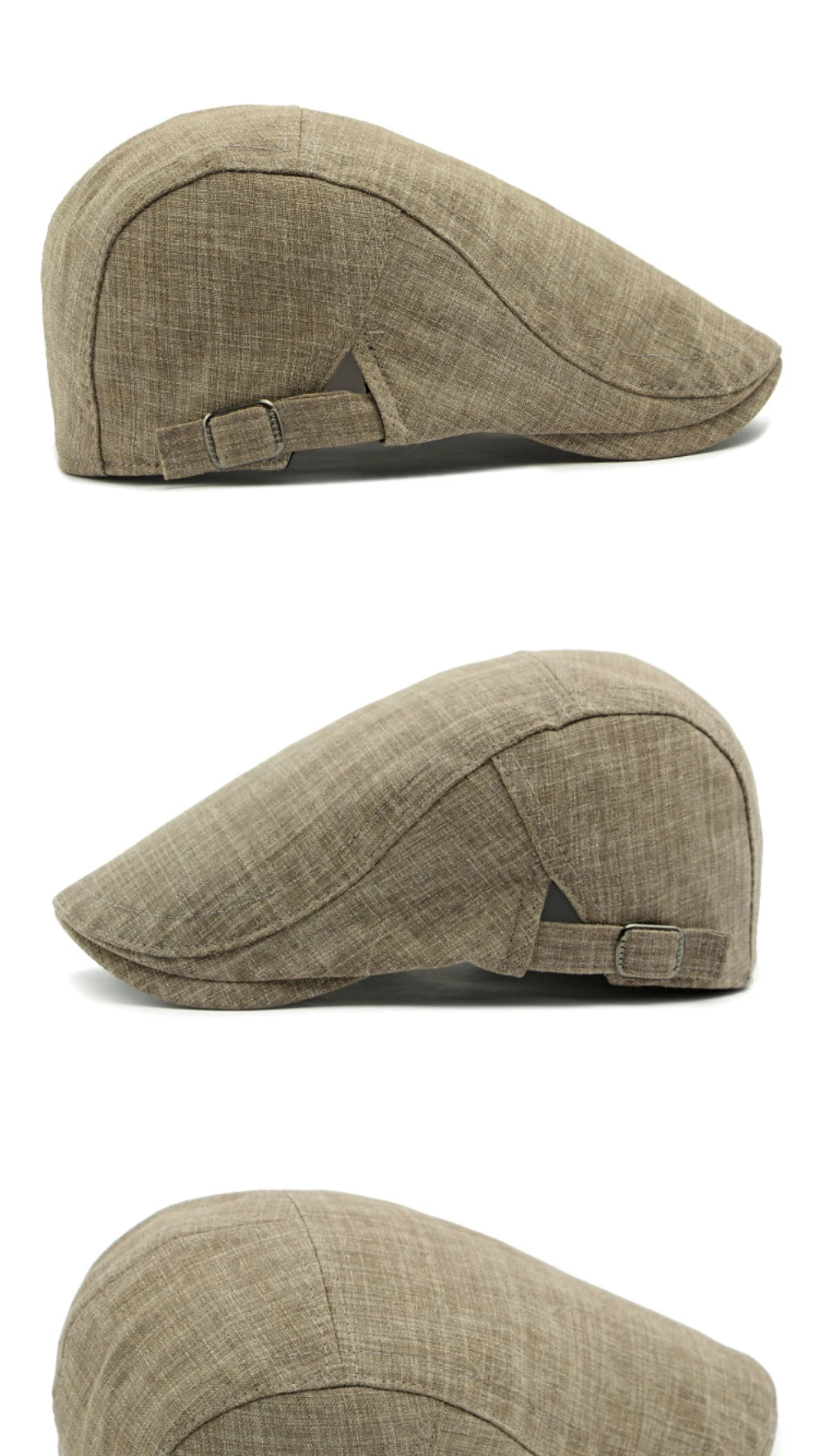 HT4676 Herren- und Damen-Baskenmützen – Neue Frühling/Sommer-Sonnenkappen, Künstler- und Malermützen, Unisex Ivy Flat Caps, Verstellbare Leinen-Baskenmützen – Detail 11