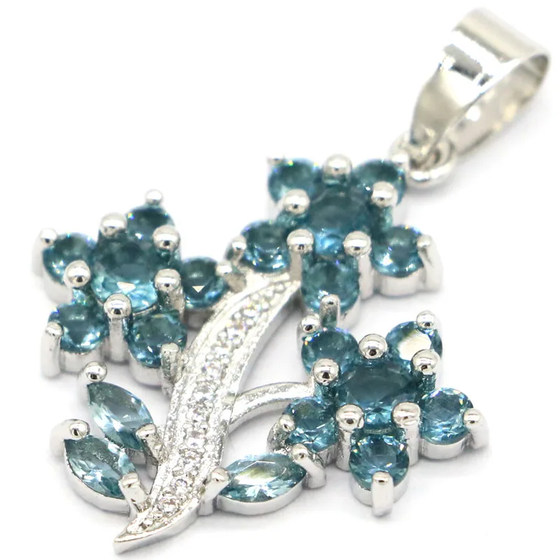 

Buy 5 Get 1 Free 36x25mm Multi Color Iolite Violet Tanzanite Rhodolite Garnet London Blue Topaz White CZ Silver Pendant