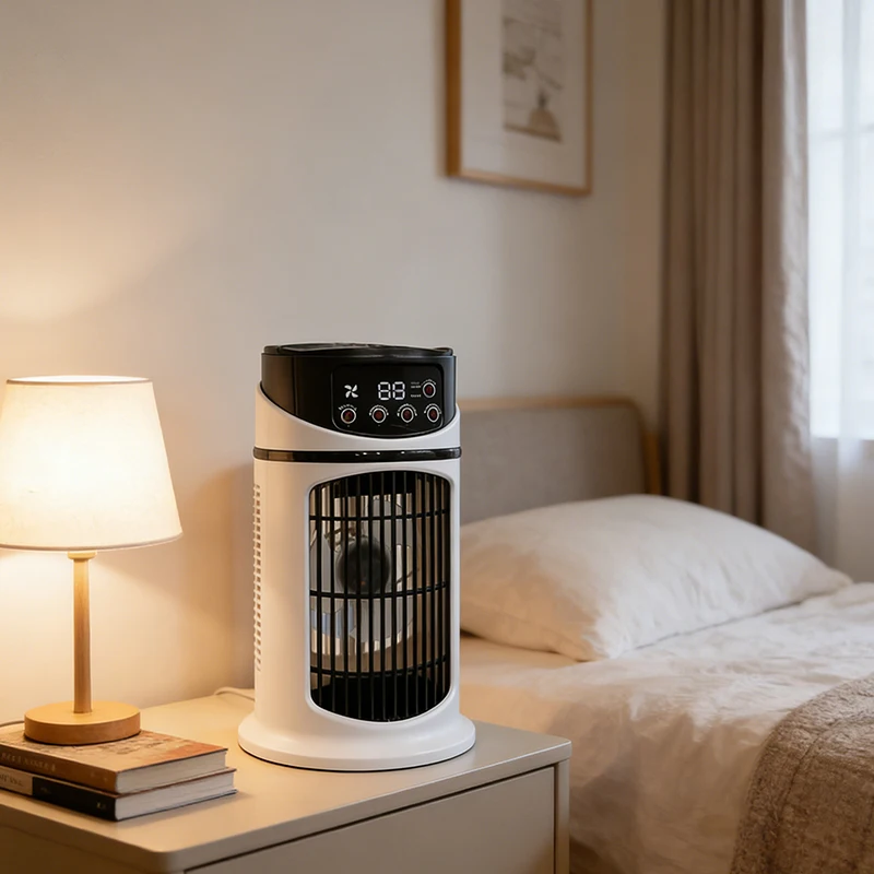 

Портативный вентилятор с функцией USB-зарядки, многофункциональный охладитель воздуха с функцией распыления воды, интеллектуальный увлажнитель воздуха.