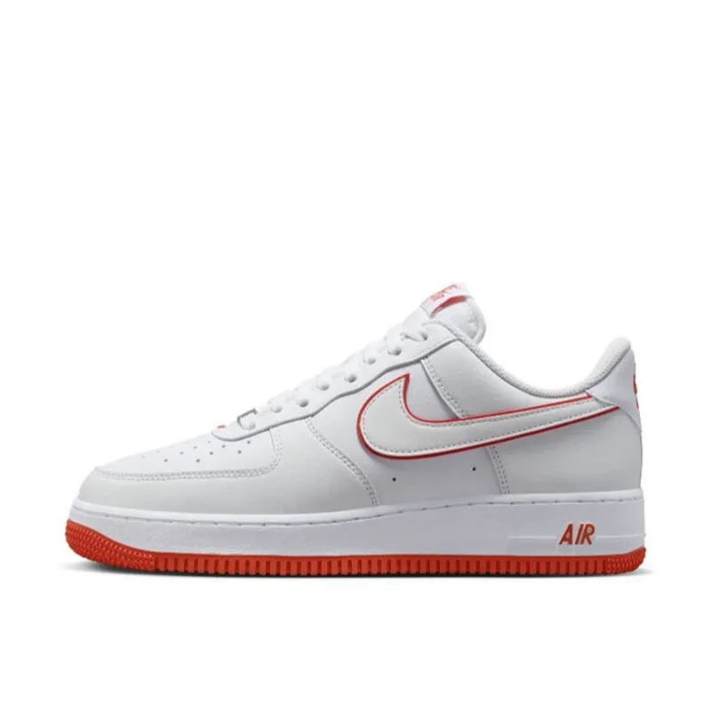Nike Air Force 1 Low Herensneakers Comfortabele vrijetijdsschoenen Klassieke veelzijdige mode-sneakers Wit-Rood