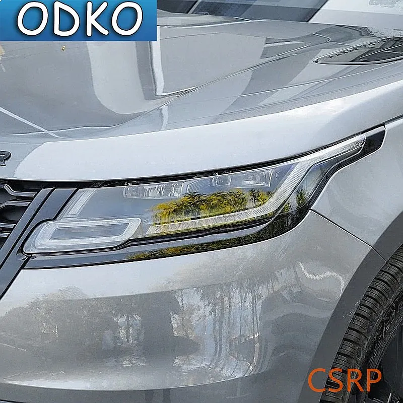 Car Headlight Tint Smoked Black Protective Film TPU Stickers For Range Rover Velar 2017-Present Accessories Anti-Scratch Repair