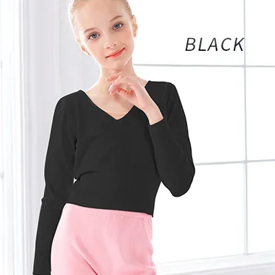 Cardigan maglione da balletto avvolgente autunno inverno per ragazze Bambini Body da ballo lavorato a maglia morbida con scollo a V Cappotti da balletto caldi