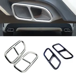 For Mercedes Benz CLA SLK C117 W117 2013-2016 Accessories Car Stainless Steel Tail Throat Exhaust Pipe Muffler Tip Cover Trims