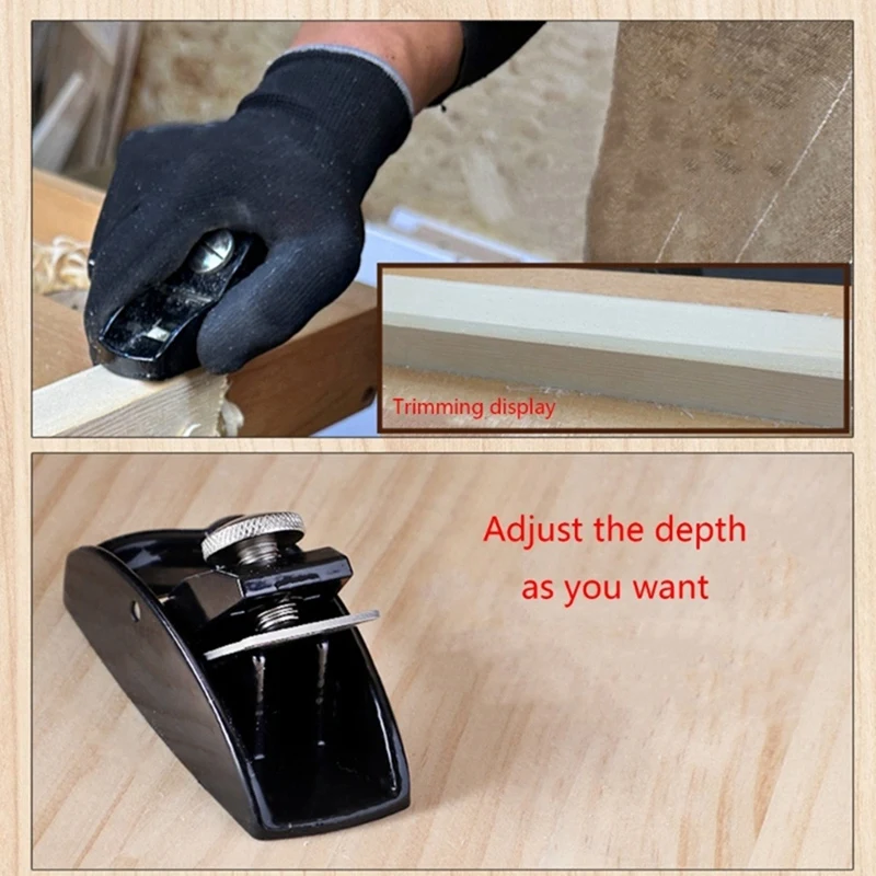 Liga de aço Mini mão plaina, borda inferior, madeira aparando avião, DIY Carpenter Tools