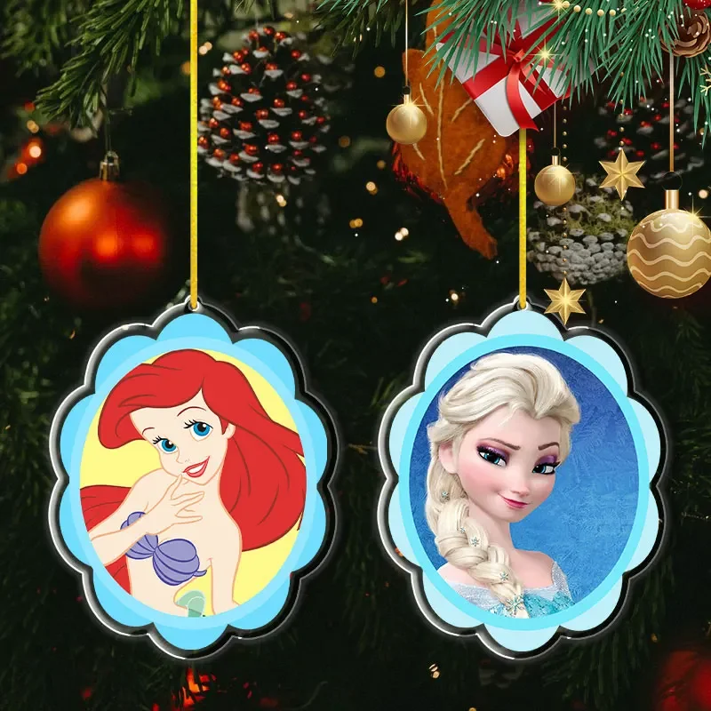 #Princess Christmas Tree Decoration Dangle Frozen 8cm Acrylic Bedroom Casement Window Decoration Dangle Holiday Gift