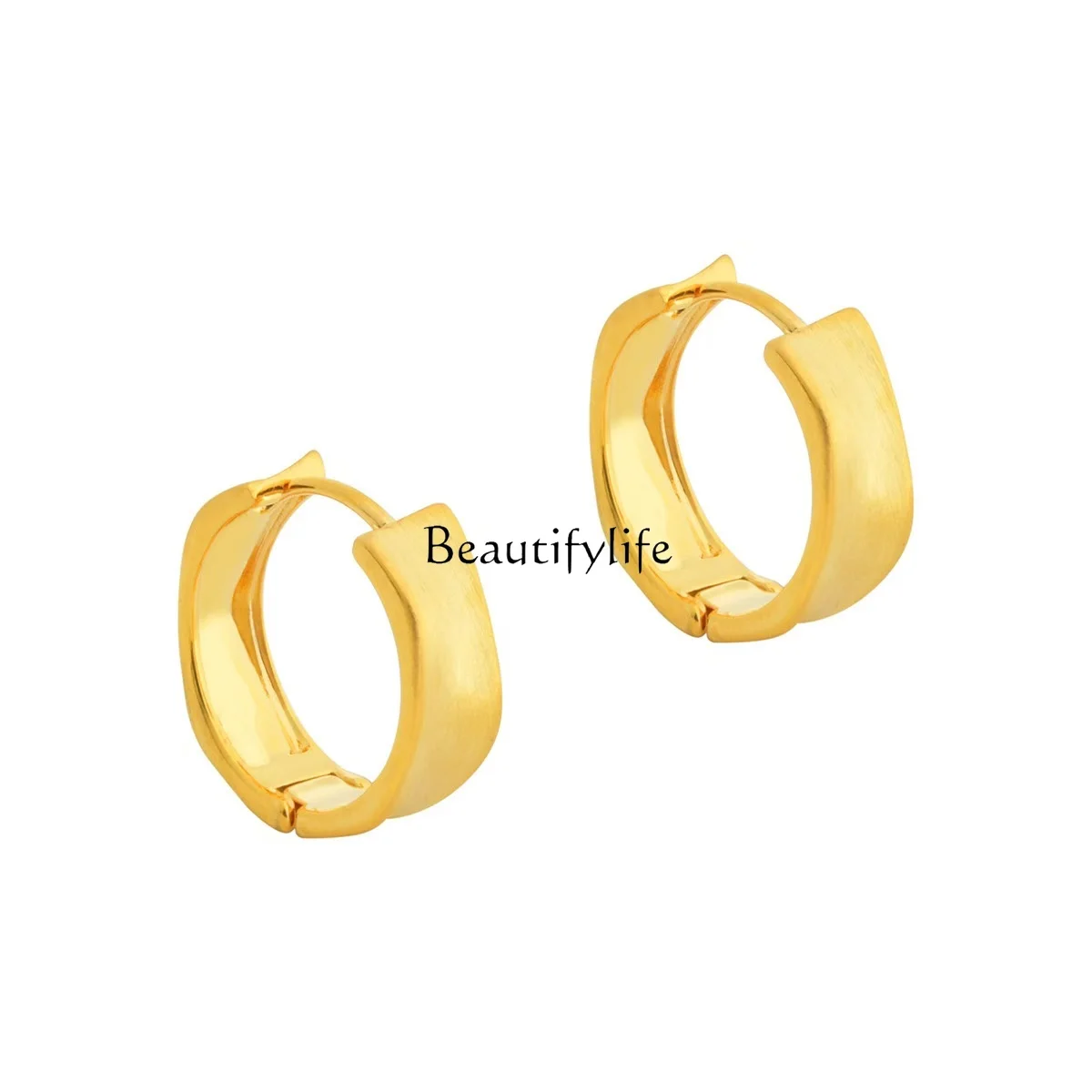 Irregular brushed earrings women's 2024 new personalized versatile niche high-end earrings