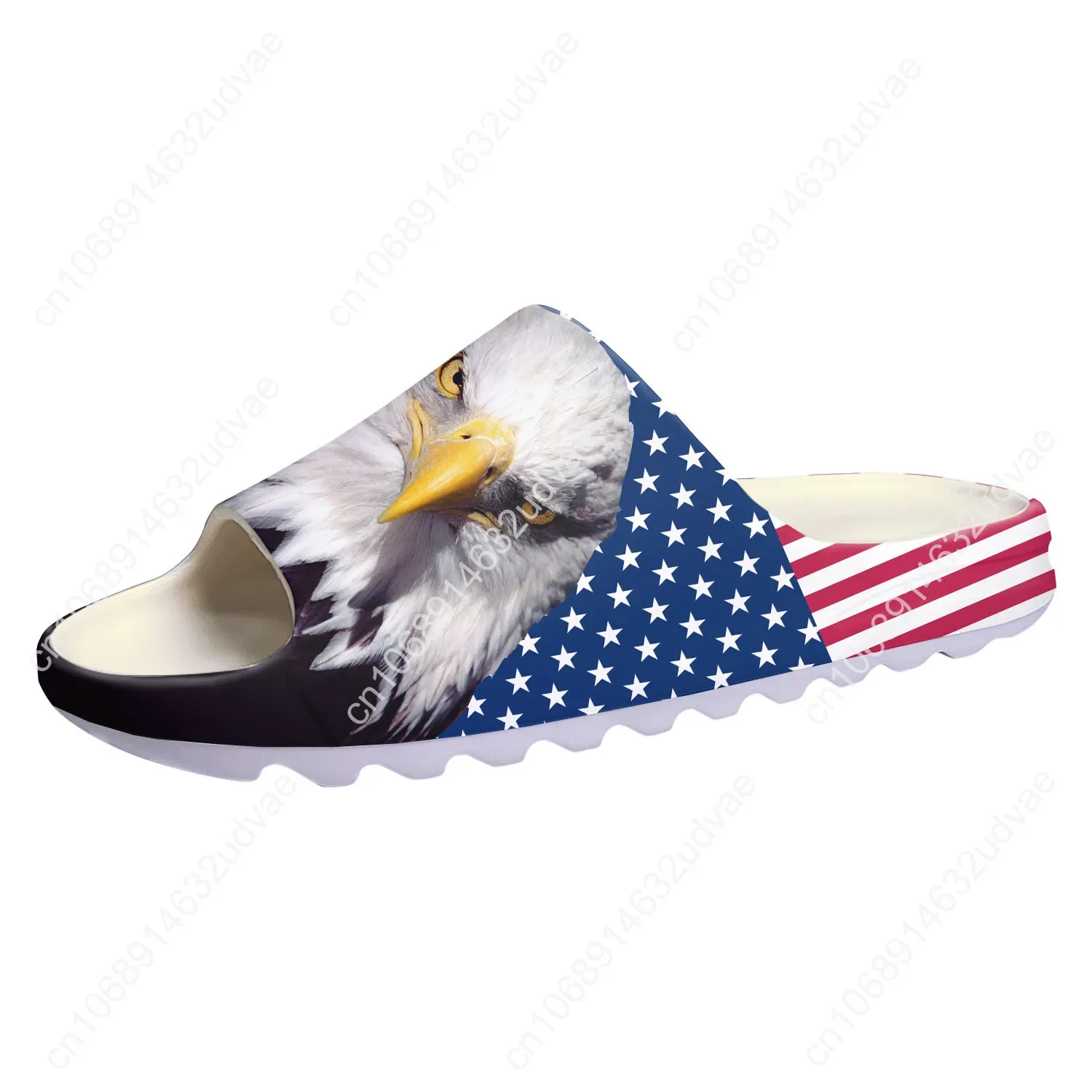 USA Feel America-Chaussures d'eau personnalisées pour hommes et femmes, Slipers à semelle souple, Sabots pour la maison, Art rouge, Bleu, Blanc, Adolescent, Step On Shit Sandals