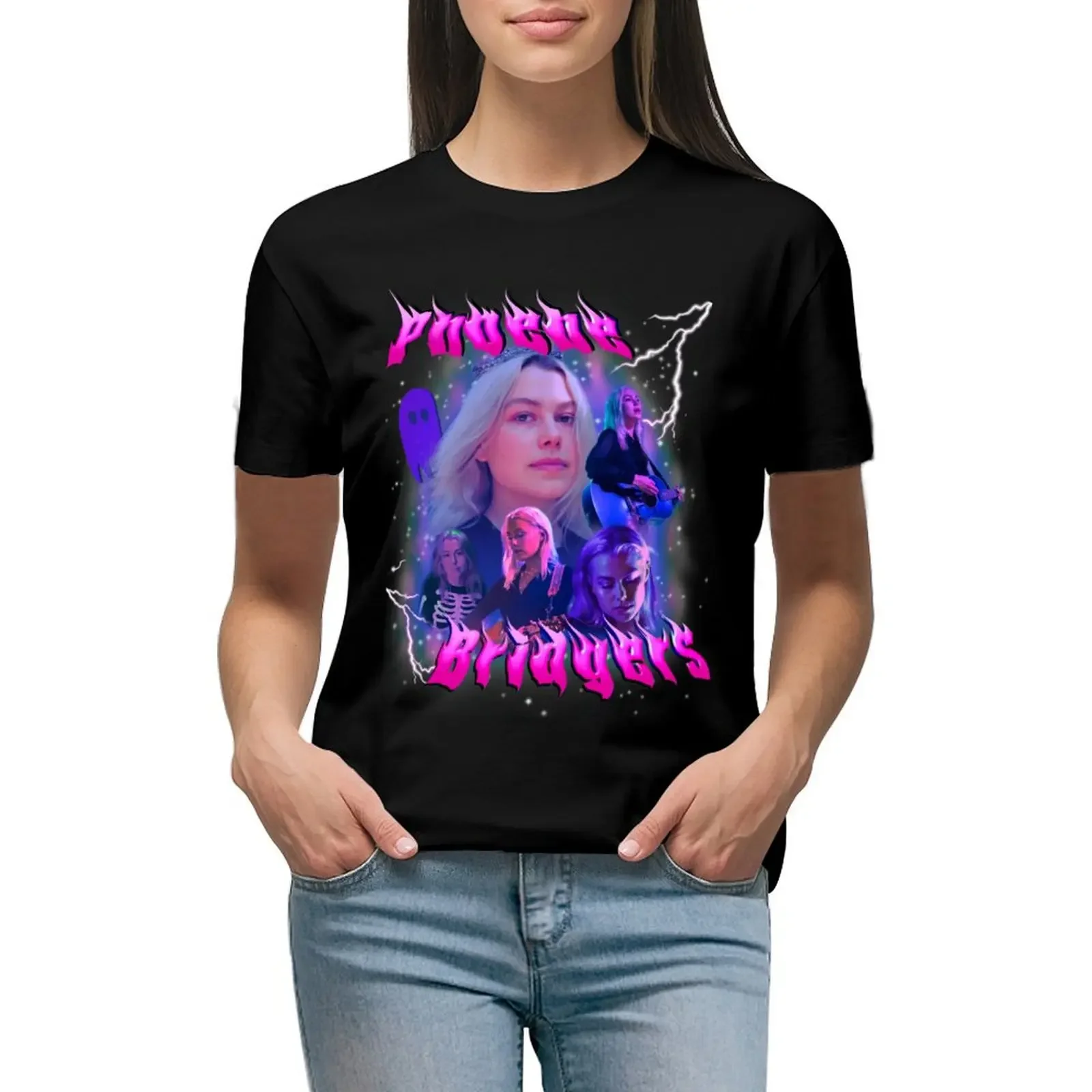

PHOEBE BRIDGERS T-Shirt korean fashion summer tops Women's summer blouses 2024
