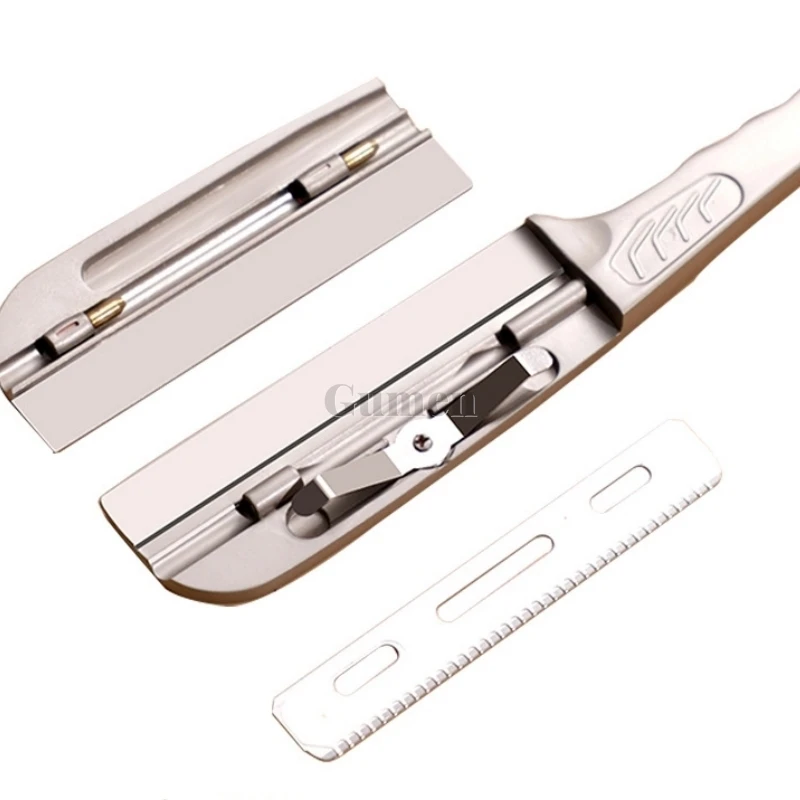 2026 المضادة للخدش مستقيم الحلاقة صالون حلاقة اللحية مكشطة الرجال تصفيف الشعر للطي ماكينة حلاقة ل 10/25 التيار المتناوب شفرات أمان الحلاقة #6