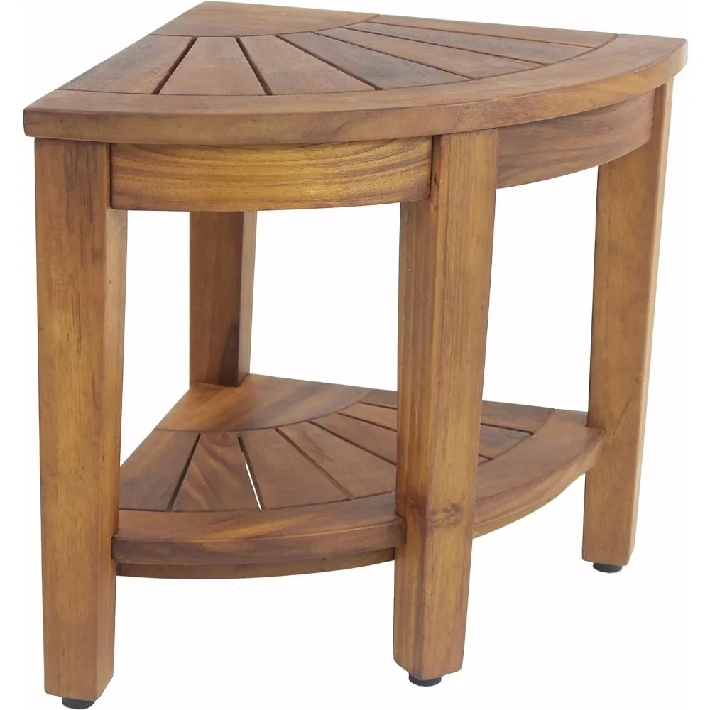 

The Original 15.5" Kai Corner Teak Shower Bench with Shelf-15.5"D X 15.5"W X 18"H-18 Inches-shower Chair-chair