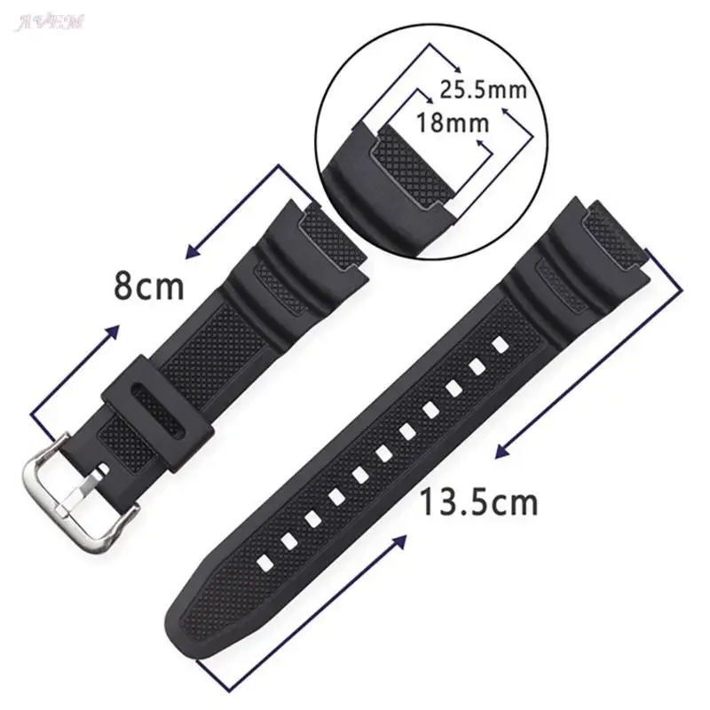 Premium Quality Silicone Watch Bands Wristbands For Casio G-shock SGW300 AE1000 W-800H W218H W-S210 AQS810 Sweat Proof Strap