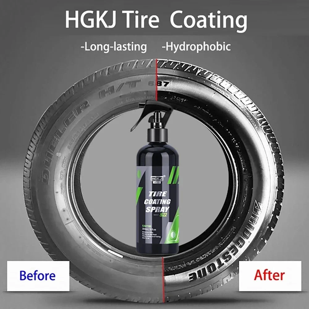 Car Tire Shine Black Gloss Coatings Long Lasting Car Tire Polish Wax Agent Shiny Black Tire Auto Care Product Hgkj S22