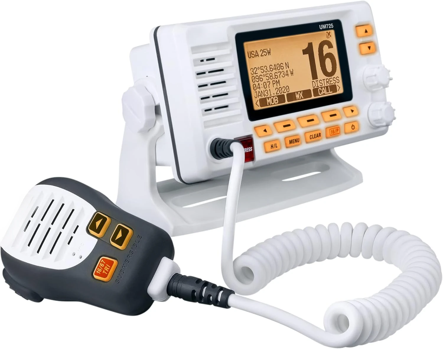 

Мощность передачи 1 Вт/25 Вт, большой ЖК-экран в классе, погодные каналы NOAA с оповещениями, микрофон для динамика, водонепроницаемость ipx8.